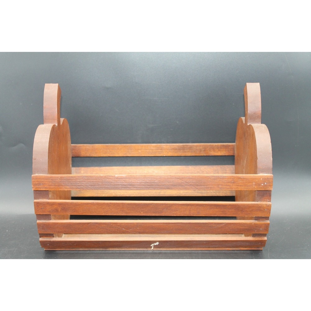 Vintage Wooden Apple Basket Crate Country Farmhouse Kitchen Cottagecore Decor